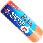 RMOVE ROTOLO A STRAPPO DA 20 SACCHI RIFIUTI 50X60 CM ARANCIONE