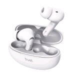 TRUST YAVI AURICOLARI TRUE WIRELESS STEREO (TWS) BLUETOOTH IN-EAR ENC CANCELLAZIONE DEL RUMORE MUSICA E CHIAMATE USB-C BIANCO