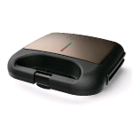 BLACK E DECKER BXSA752 TOSTIERA 750W PIASTRE GRILL ANTIADERENTI 21.5X12.5 CM GRIGIO