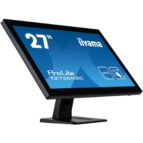 IIYAMA PROLITE T2752MSC-B1 27" LED FULL HD TOUCH SCREEN 16:9 4ms 3000:1 ALTOPARLANTI USB 3.2 GEN1 VGA HDMI DISPLAYPORT NERO