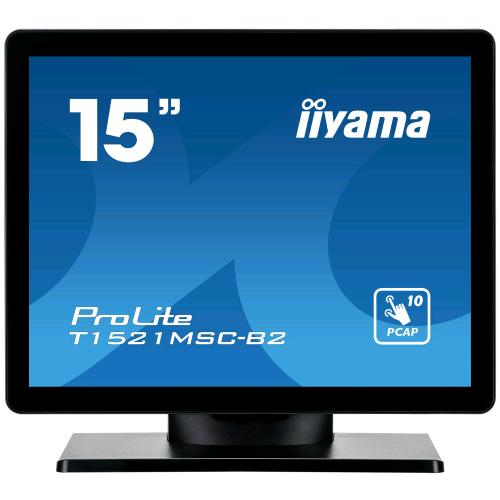 IIYAMA PROLITE T1521MSC-B2 15" LED XGA TOUCH SCREEN 4:3 8ms 800:1 ALTOPARLANTI VGA HDMI NERO