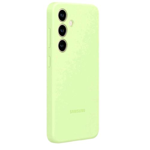 SAMSUNG GALAXY S24 SILICONE CASE COVER MORBIDA IN SILICONE LIGHT GREEN