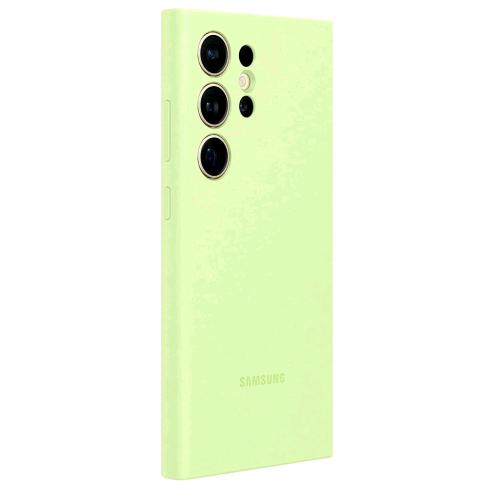 SAMSUNG GALAXY S24 ULTRA SILICONE CASE COVER MORBIDA IN SILICONE LIGHT GREEN