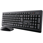TRUST PRIMO WIRELESS DESKSET SET TASTIERA E MOUSE WIRELESS TASTI A PROFILO RIBASSATO UNICO RICEVITORE USB RESISTENTE AGLI SVERSAMENTI MOUSE AMBIDESTRO QWERTY LAYOUT ITALIANO NERO