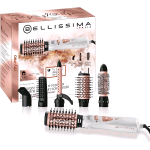 IMETEC GH18 1100 BELLISSIMA SPAZZOLA AD ARIA CALDA 1000W RIVESTIMENTO SPAZZOLE IN CERAMICA 5 ACCESSORI CAPELLI LISCI E LUMINOSI A ONDE MORBIDE O RICCI STRETTI BIANCO ROSA 