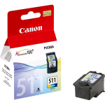 CANON CL-511 CARTUCCIA MULTICOLOR PER PIXMA MP240-260/MX320-330 (2972B001)