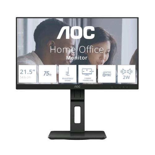 AOC E2 22E2UMF ESSENTIAL-LINE 21.5" LED VA FULL HD 16:9 CONTRASTO 3000:1 75Hz ALTOPARLANTI USB DISPLAYPORT HDCP 1.4 NERO