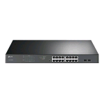 TP-LINK JETSTREAM TL-SG1218MPE SWITCH GESTITO L2 16 x 10/100/1000 (PoE+) + 2 x Gigabit SFP PoE+ (192 W) MONTABILE SU RACK