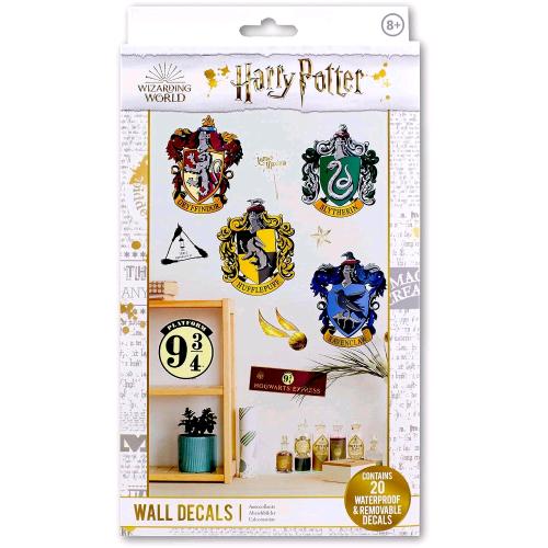 PALADONE HARRY POTTER SET STICKER ADESIVI DA PARETE, ADESIVI RIMOVIBILI E IMPERMEABILI CONFEZIONE DA 20 Pz.