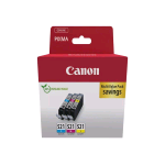 CANON CLI-521 C/M/Y MULTI PACK CONFEZIONE DA 3 CARTUCCE 9 ML GIALLO, CIANO, MAGENTA PER PIXMA iP3600, iP4700, MP540, MP550, MP560, MP620, MP630, MP640, MP980, MP990, MX860, MX870