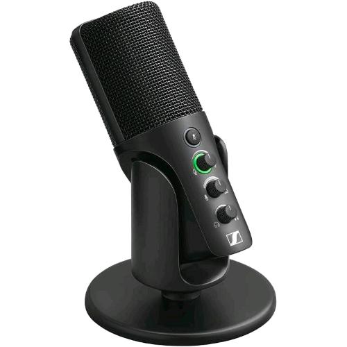 SENNHEISER PROFILE MICROFONO USB CON SUPPORTO DA TAVOLO DESIGN PLUG & PLAY IDEALE PER PODCASTING E STREAMING CAPSULA CONDENSATORE CARDIOIDE CAVO USB-C 1,2 MT - NERO