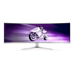 PHILIPS EVNIA 49M2C8900 GAMING MONITOR 49" OLED CURVO DUAL QUAD HD 5120 x 1440 32:9 1000 CD/mq 15000000:1 DisplayHDR 400 00.3ms 240Hz USB-C ALTOPARLANTI 2 x HDMI 1 x DISPLAYPORT BIANCO TESTURIZZATO