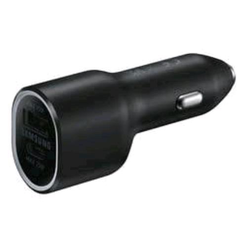 SAMSUNG CAR CHARGER DUO CARICABATTERIE DA AUTO 2 USCITE 1 x USB-A 1 x USB-C NERO IN CONFEZIONE BULK