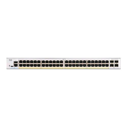 CISCO CATALYST 1200-48P-4X SWITCH GESTITO L3 - 48 x 10/100/1000 (PoE+) + 4 x 10 Gigabit SFP+ - PoE+ (375 W) MONTABILE SU RACK BIANCO