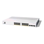 CISCO CATALYST 1300-24P-4G SWITCH GESTITO L3 - 24 x 10/100/1000 (PoE+) + 4 x 10 Gigabit SFP+ - PoE+ (195 W) MONTABILE SU RACK