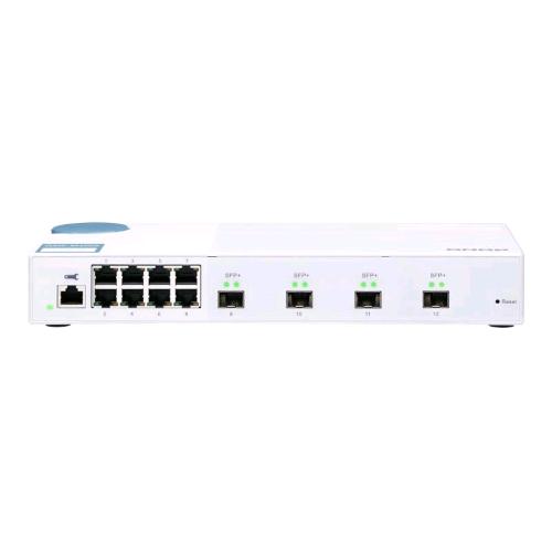 QNAP QSW-M408S SWITCH GESTITO L2 - 8 x 10/100/1000 + 4 x 10 Gigabit SFP+ DESKTOP BIANCO