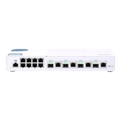 QNAP QSW-M408-4C SWITCH GESTITO L2 - 8 x 10/100/1000 + 4 x SFP+ 10 Gigabit combo DESKTOP BIANCO