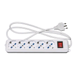 DIGITUS LKMP05L MULTIPRESA 5 POSTI SCHUKO/BIPASSO ITALIANA 10/16A CON INTERRUTTORE CAVO 1.5 MT SPINA ITALIANA BIANCO