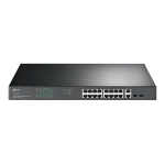 TP-LINK JETSTREAM TL-SG1218MP V1 SWITCH NON GESTITO 16 x 10/100/1000 (PoE+) + 2 x 10/100/1000 + 2 x combo Gigabit SFP - PoE+ (250 W) MONTABILE SU RACK NERO
