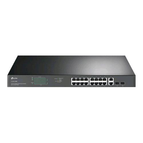 TP-LINK JETSTREAM TL-SG1218MP V1 SWITCH NON GESTITO 16 x 10/100/1000 (PoE+) + 2 x 10/100/1000 + 2 x combo Gigabit SFP - PoE+ (250 W) MONTABILE SU RACK NERO
