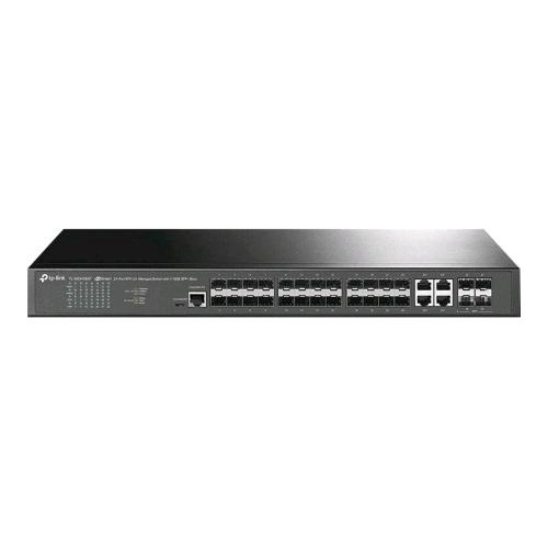 TP-LINK JETSTREAM TL-SG3428XF V1 SWITCH GESTITO L2+ -20 x Gigabit SFP + 4 x combo Gigabit SFP/RJ-45 + 4 x 10 Gigabit SFP+ (uplink) MONTABILE SU RACK NERO