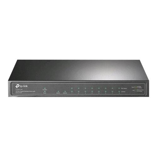 TP-LINK TL-SG1210P SWITCH NON GESTITO - 8 x 10/100/1000 (PoE+) + 1 x 10/100/1000 (uplink) + 1 x Gigabit SFP (uplink) - PoE+ (63 W) DESKTOP GRIGIO