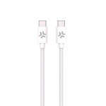 CELLY CAVO USB-C MASCHIO-MASCHIO IN COTONE INTRECCIATO POWER DELIVERY 60 W 1.5 MT BIANCO
