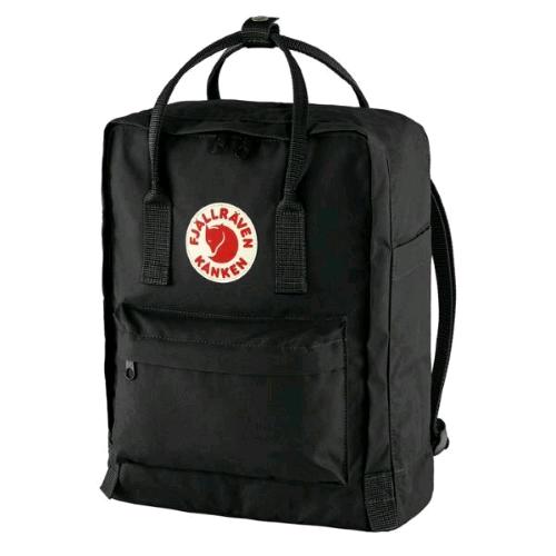 KANKEN ZAINO IN VINYLON 36X27.5X12 CM CON 3 TASCHE SPALLACCI REGOLABILI NERO