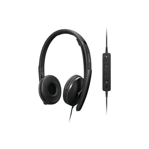 LENOVO GEN 2 CUFFIE CON MICROFONO STEREO OVER EAR CABLATO USB-C CANCELLAZIONE DEL RUMORE ANC ATTIVO CERTIFICATO PER I TEAM MICROSOFT NERO