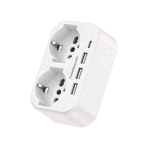 MEDIACOM MD-PM107 MULTIPRESA 2 SCHUKO 16A + 3 USB-A + 1 USB-C PD 65 W BIANCO