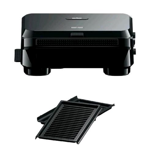 BRAUN SM5001 BISTECCHIERA ELETTRICA 800W IN ALLUMINIO PRESSOFUSO PIASTRE REMOVIBILI VASCHETTA RACCOGLI GRASSO NERO