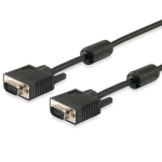 EQUIP CAVO VIDEO VGA (HD15) MASCHIO-MASCHIO DOPPIA SCHERMATURA SUPPORTA UNA RISOLUZIONE FINO A 1920 x 1080/60Hz 10 MT NERO