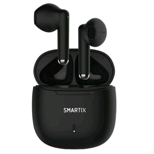 ATLANTIS SMARTIX SM60-FI9-B AURICOLARI TWS TRUE WIRELESS STEREO BLUETOOTH 5.3 BASSA LATENZA CUSTODIA CON FUNZIONE DI RICARICA INCLUDE BATTERY BANK DA 300mAh NERO