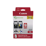 CANON PG-560XL/CL-561XL PHOTO VALUE PACK COFEZIONE 2 INK NERO COLORE CIANO MAGENTA GIALLO ALTA RESA + 50 FOGLI PHOTO PAPER PLUS GLOSSY II LUCIDO 100 x 150 mm