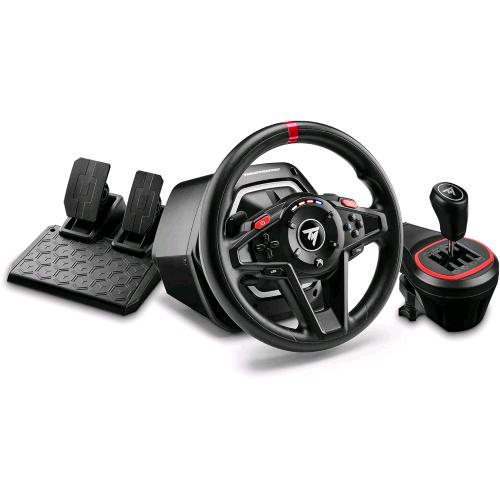THRUSTMASTER T128 SHIFTER PACK VOLANTE T128 + PEDALI PULSANTE DEL FRENO A MANO VIEW BUTTON SETTING BUTTON PULSANTI DIREZIONALI USB PEC PC XBOX
