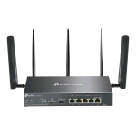 TP-LINK OMADA ER706W-4G ROUTER 4G WIRELESS DUAL BAND 2.4/5GHz WI-FI 6 SWITCH A 5 PORTE 1GbE 4G LTE NERO