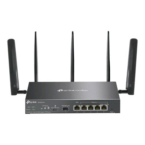 TP-LINK OMADA ER706W-4G ROUTER 4G WIRELESS DUAL BAND 2.4/5GHz WI-FI 6 SWITCH A 5 PORTE 1GbE 4G LTE NERO