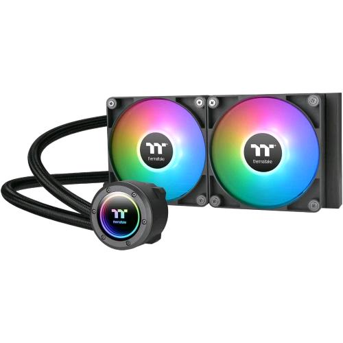 THERMALTAKE TH240 ARGB SYNC V2 CPU LIQUID COOLER DUAL FAN VENTOLA 120mm 3.300 RPM NERO