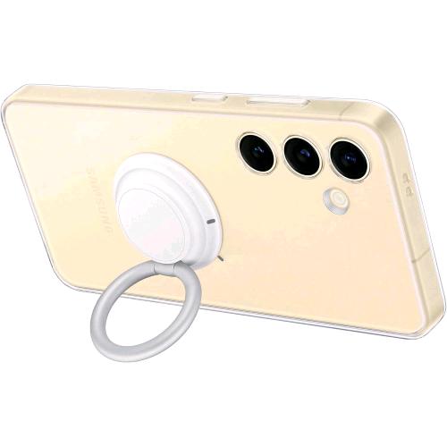 SAMSUNG GALAXY S24 CLEAR GADGET CASE COVER CON CAVALLETTO POSIZIONABILE E LACCIO INTERCAMBIABILE TRASPARENTE