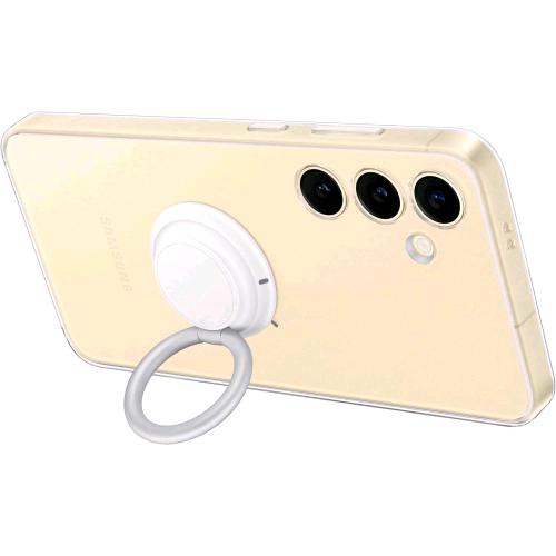 SAMSUNG GALAXY S24+ CLEAR GADGET CASE COVER CON CAVALLETTO POSIZIONABILE E LACCIO INTERCAMBIABILE TRASPARENTE