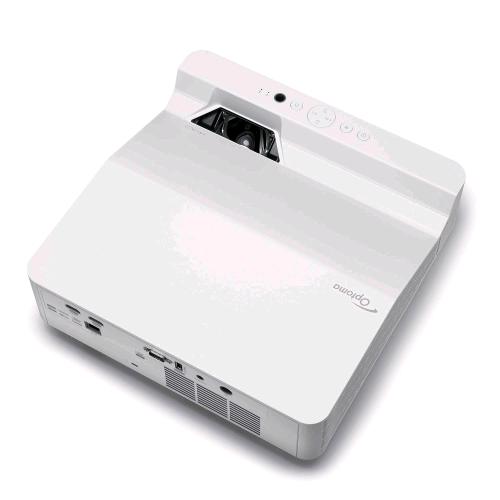OPTOMA ZW410UST VIDEOPROIETTORE LASER WXGA DLP DURACORE OTTICA ULTRA CORTA CONTRASTO 300.000 :1 FULL 3D SPEAKER INTEGRATO COMANDI LAN CRESTRON, EXTRON, AMX, PJ-LINK E TELNET 4.000 LUMEN BIANCO