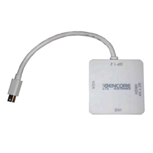 ENCORE ENCA-MD-VDH ADATTATORE 3 IN 1 DA MINI DISPLAY-PORT A DVI-VGA-HDMI 