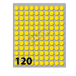 MARKIN ETICHETTE ADESIVE ROTONDE DIAMETRO 10 mm GIALLO CONF 1200 Pz. 