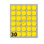 MARKIN ETICHETTE ADESIVE ROTONDE DIAMETRO 22 mm GIALLO CONF 300 Pz. 