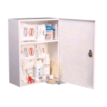 MARKIN ARMADIETTO PRONTO SOCCORSO PER 2 PERSONE IN METALLO 405X300X125 mm CON DOTAZIONE STANDARD BIANCO 