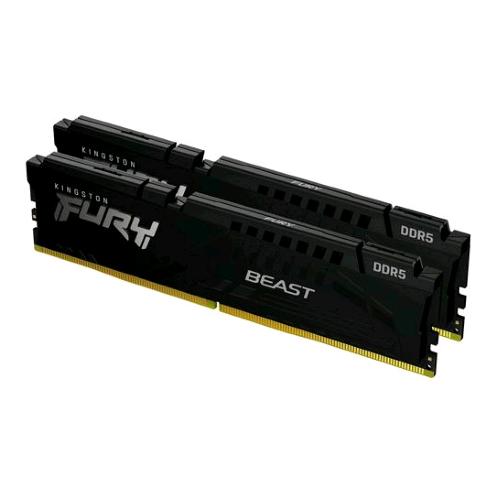 KINGSTON FURY BEAST XMP KIT MEMORIA RAM 2x32GB TOT 64GB 6.400MHz TIPOLOGIA DIMM TECNOLOGIA DDR5 CAS 32 BLACK
