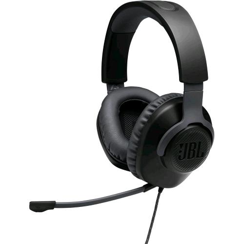 JBL QUANTUM 100 CUFFIE GAMING OVER EAR CON FILO HEADSET DA GIOCO CON MICROFONO BOOM DIREZIONALE RIMOVIBILE COMPATIBILITA' SU OGNI PIATTAFORMA COLORE NERO