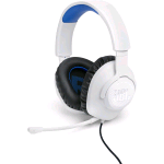 JBL QUANTUM 100 CUFFIE GAMING OVER EAR CON FILO HEADSET DA GIOCO CON MICROFONO BOOM DIREZIONALE RIMOVIBILE COMPATIBILITA' SU OGNI PIATTAFORMA BIANCO BLU