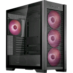 ASUS TUF GAMING GT302 TG ARGB BLACK CASE GAMING E-ATX MID TOWER PANNELLI LATERALI INTERCAMBIABILI MESH VETRO TEMPERATO 4 VENTOLE ARGB PREINSTALLATE DA 140 X 28mm NERO