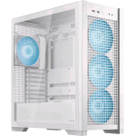 ASUS TUF GAMING GT302 TG ARGB WHITE CASE GAMING E-ATX MID TOWER PANNELLI LATERALI INTERCAMBIABILI MESH VETRO TEMPERATO 4 VENTOLE ARGB PREINSTALLATE DA 140 X 28mm BIANCO